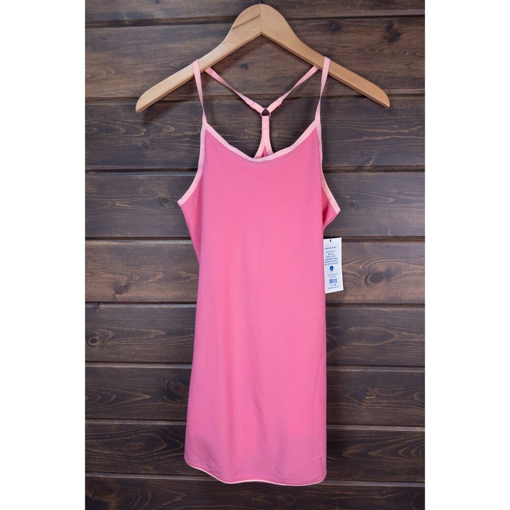 Outdoor Voices Girls Exercise Dress Pink Size Large 10/12 NWT Built In Shorts